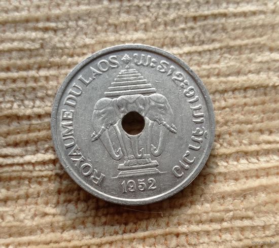 Werty71 Лаос 20 сантимов 1952 Слон центов