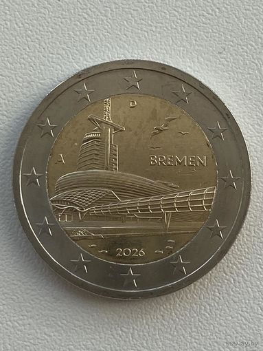2 евро Германия 2026 год BREMEN