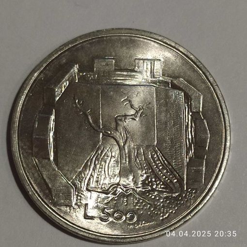 500 лир 1976 г. 835пр.,Сан Марино.