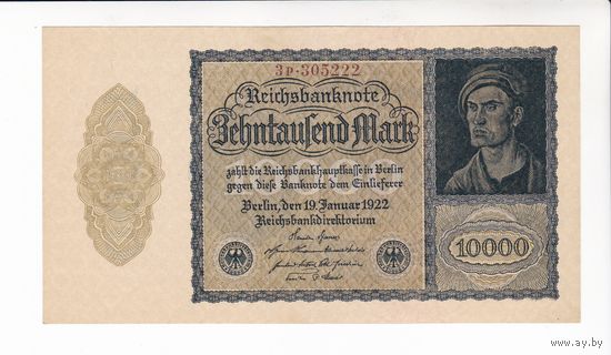 10000 МАРОК 1922 ГЕРМАНИЯ ВЕЙМАР