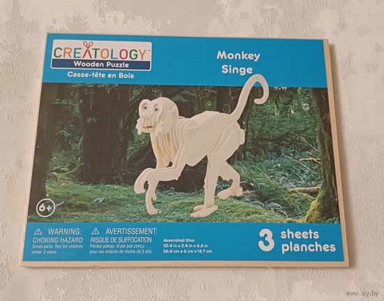 Деревянный пазл-конструктор Creatology в виде обезьяны