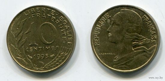 Франция. 10 сантимов (1995, XF)