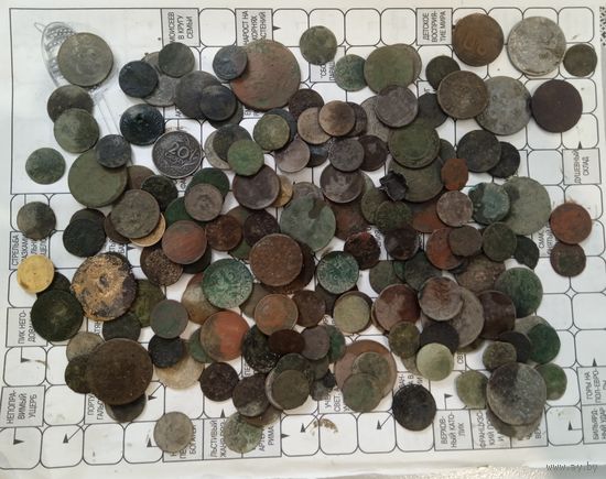 Монеты. Мытые. Более 160 штук. Разные.