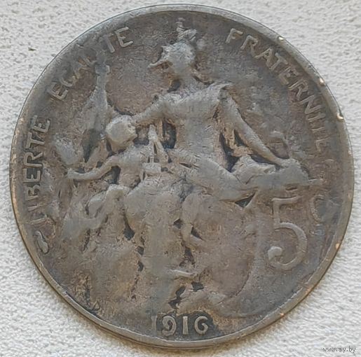 Франция 5 сантим 1916