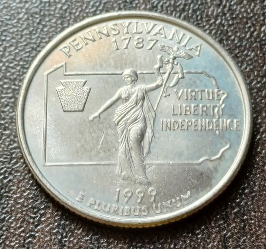 США , 1999    D    Квотер штата Пенсильвания    ( 1-6-7 )