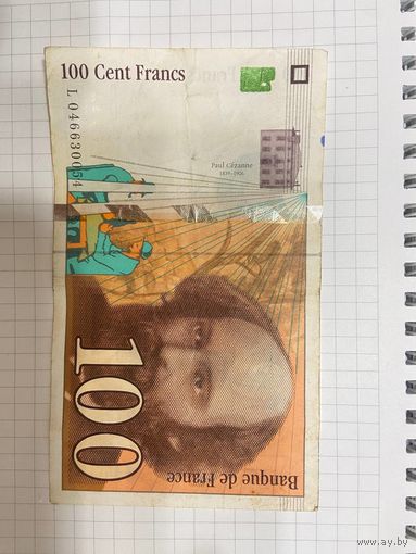 Франция 100 франков 1998 банкнота