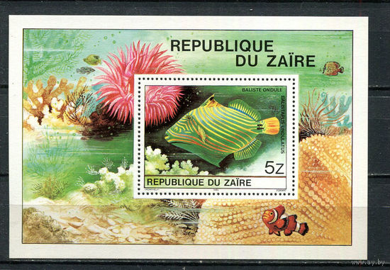 Конго (Заир) - 1980 - Рыбки - [Mi. bl. 38] - 1 блок. MNH.  (Лот 82HA)-T4P47