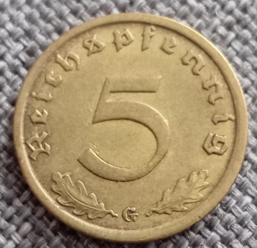 5 рейхспфеннигов 1937 G