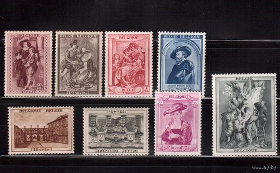 Бельгия-1939(Мих.406-513) ** , Искусство,  Живопись, Рубенс, полная серия