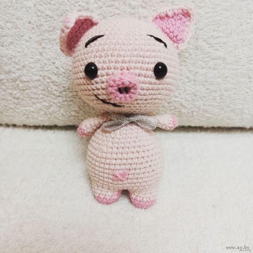 Хрюша игрушка вязанная Амигуруми handmade свинка ручная работа кукла