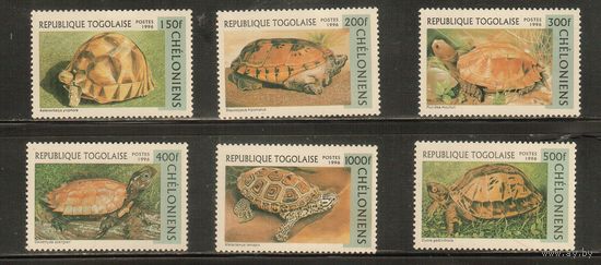Того-1996(Мих.2480-2485) , ** ,  Морская фауна, Черепахи(полная серия)