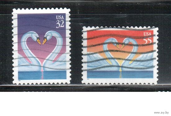 США-1997 (Мих.2803-2804 ВА) , гаш., Поздравительные марки(полная серия),