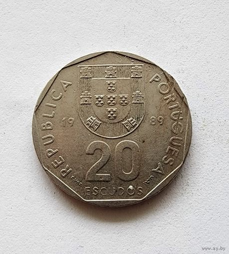 Португалия 20 эскудо, 1989
