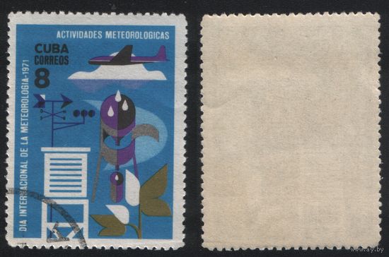 Куба 1971.02.16 (Mi)CU1665 марка из сер.Всемирный день метеорологии - 8c Метеорологическое оборудование (г) (a1-22 ТОРГ