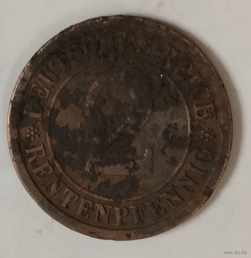 2 пфеннига 1920х, без чистки