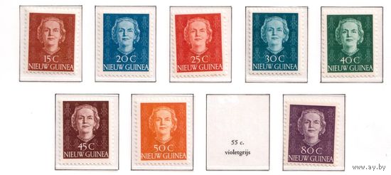 Новая Гвинея(Нидерланды)-1950,(Мих.10-18)  ** , (20 % каталога), Стандарт
