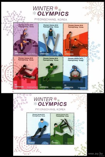 2018 Гренада 7630-7635KL+7636-7637/B951 Олимпийские игры 2018 в Пхенчхане 41,00 евро