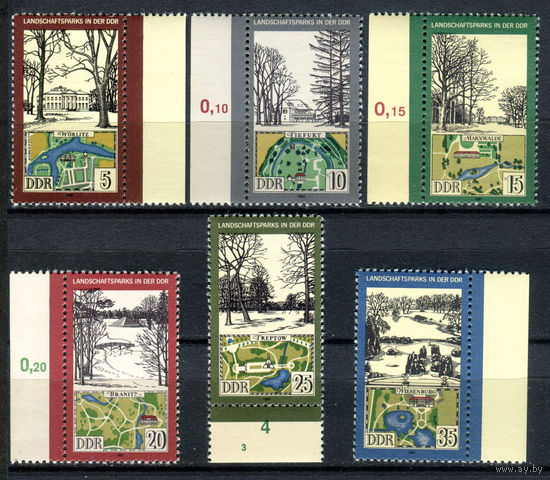 ГДР - 1981г. - Ландшафты и парки - полная серия, MNH [Mi 2611-2616] - 5 марок