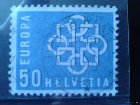 Швейцария 1959 Европа, концевая Михель-1,3 евро гаш