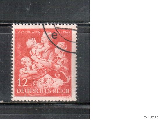 Германия-1943,(Мих.859) гаш. , Зимняя помощь (одиночка)