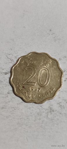 Гонконг 20 цент 1997