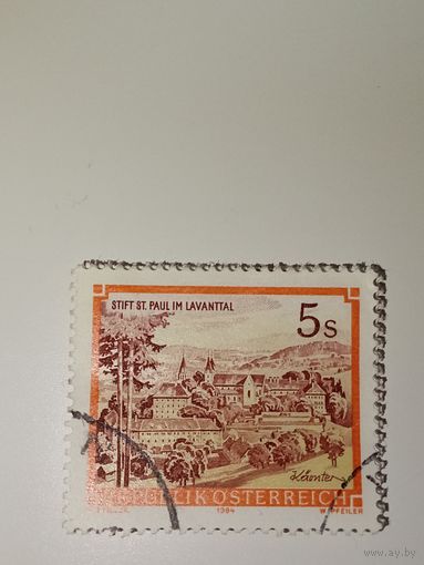 Марка Австрия 1984 год Монастырь