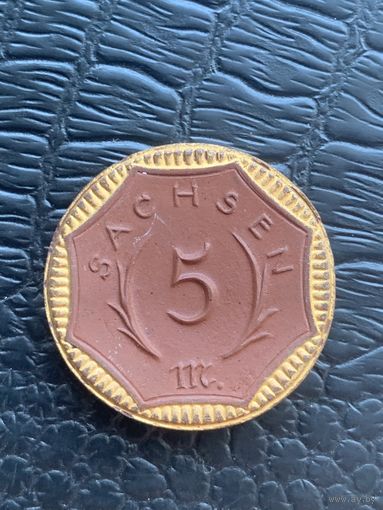 Германия 5 марок 1921 г Федеральная земля Саксония