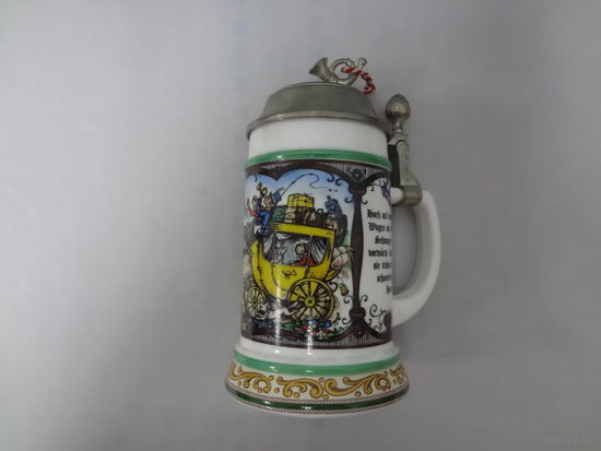 Пивная кружка Карета. (музыкальная).