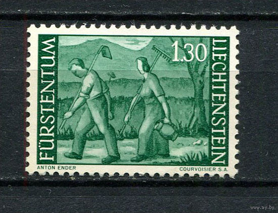 Лихтенштейн - 1964 - Деревенские мотивы - [Mi. 438] - полная серия - 1 марка. MNH.  (Лот 109CP)