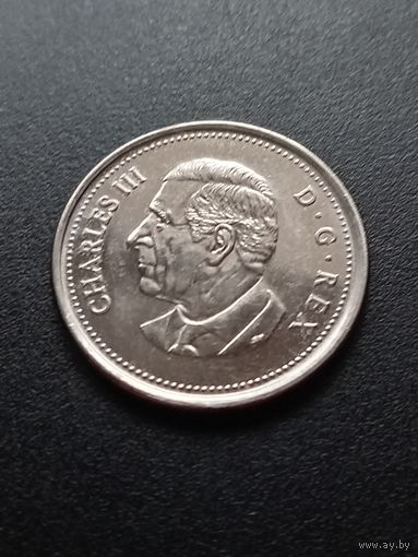 Канада 25 центов 2023 г. - Карл III