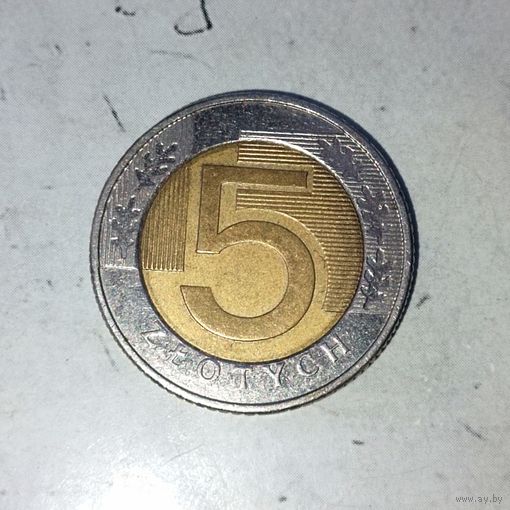 5 злотых 2009 года Польша. Третья Республика.