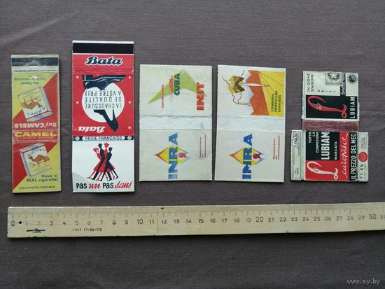 Очень старые спичечные коробки в разобранном состоянии одним лотом за 1 р., сп-2 (4014)