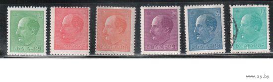 Болгария-1940, (Мих.395-400),   * ( 1 м - гаш.) , Стандарт, Царь Борис III, (полная серия)