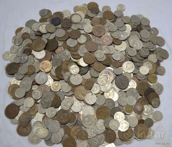 Монеты СССР. Вес 3 кг. После 1961 года