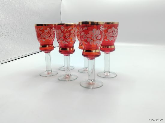 Рюмка на ножке. 6 шт.