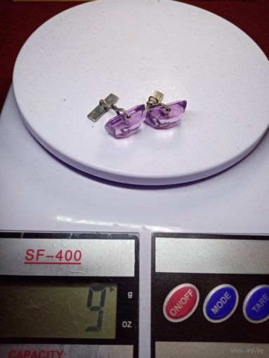 С рубля без мц. запонки фиолетовые 9гр. 2  6ПЗ вЗвезда875пр.