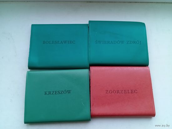 Польша открытки фотооткрытки книжка раскладушка в обложке чехле 4 штуки