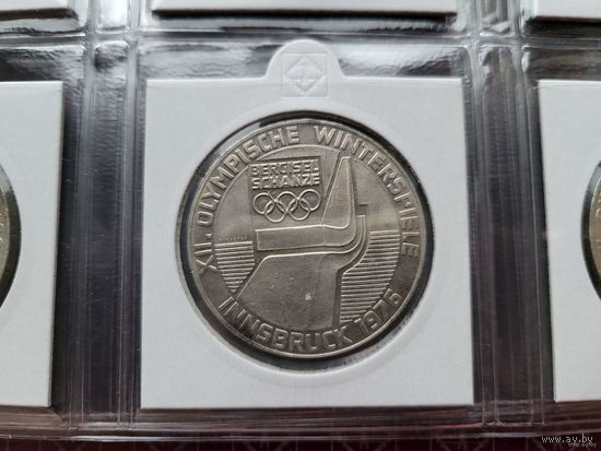 100 шиллингов 1976 Серебро 24 грамм 640 пробы 0,494 унции! Австрия XII зимние Олимпийские Игры, Инсбрук (Орёл Халль-ин-Тироль) 1976! ВОЗМОЖЕН ОБМЕН!