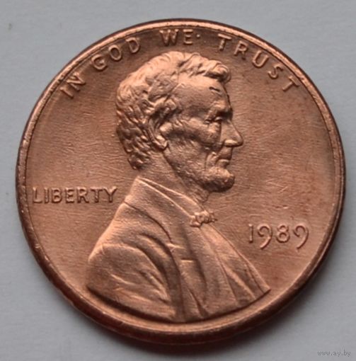 США, 1 цент  1989 г.