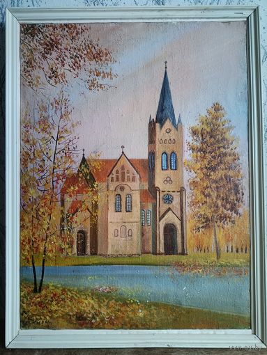 "Крестовоздвиженский костёл". Картина неизвестного художника. 1997 г.