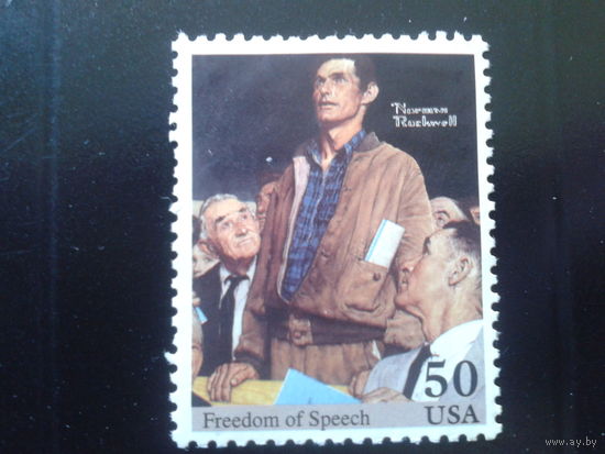 США 1994 живопись, марка из блока