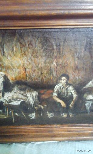 Картина маслом на холсте 38x28. с рамкой 51x42