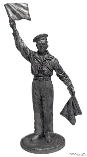 Статуэтка Матрос-сигнальщик ВМФ СССР Оловянный сплав