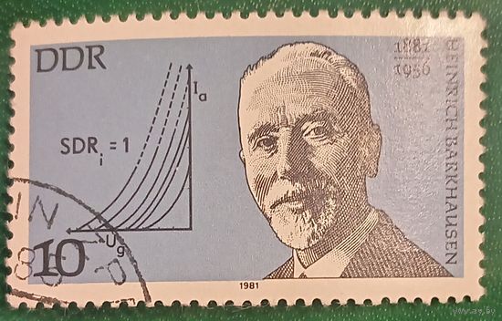 ГДР 1981. Немецкий физик Генрих Георг Баркгаузен