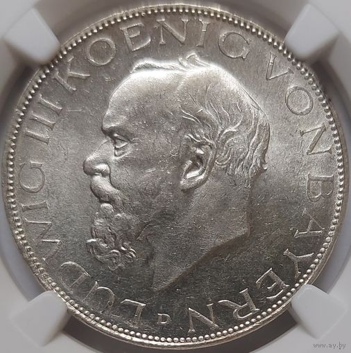 3 марки 1914 Бавария NGC MS-64