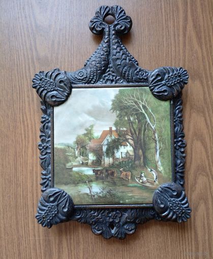 Подставка под горячее. (рыбы, раки)