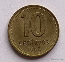 Аргентина 10 сентавос 1992 год