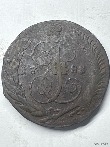 5 копеек 1788 год, СПМ, перечекан
