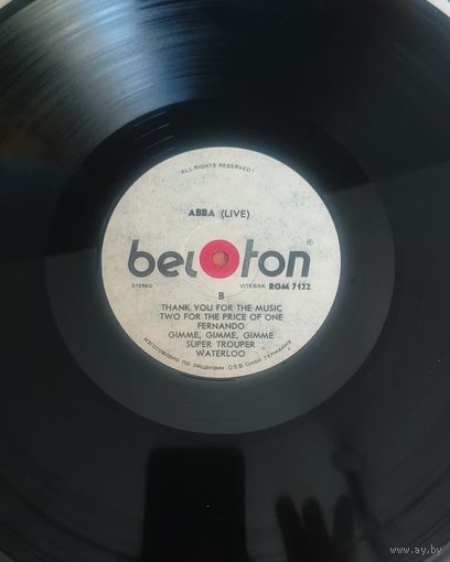 Пластинка ABBA – Live Beloton