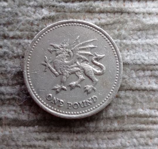 Werty71 Великобритания 1 фунт 2000 Валлийский дракон
